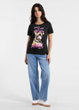Damen T-Shirt SUNGLASSES DOG - Schwarz