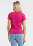 Damen T-Shirt SUNGLASSES DOG - Himbeerrot