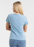 Damen T-Shirt SUNGLASSES DOG - Hellblau