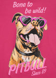 Damen T-Shirt SUNGLASSES DOG - Himbeerrot