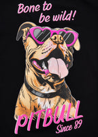 Damen T-Shirt SUNGLASSES DOG - Schwarz