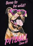Damen T-Shirt SUNGLASSES DOG - Schwarz