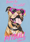 Damen T-Shirt SUNGLASSES DOG - Hellblau