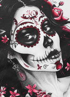 Damen T-Shirt SANTA MUERTE ROSE - Weiß
