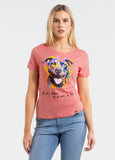 Damen T-Shirt WATERCOLOR - Korallenrot