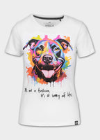 Damen T-Shirt WATERCOLOR - Weiß