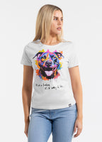 Damen T-Shirt WATERCOLOR - Weiß