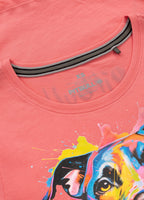 Damen T-Shirt WATERCOLOR - Korallenrot