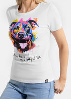 Damen T-Shirt WATERCOLOR - Weiß