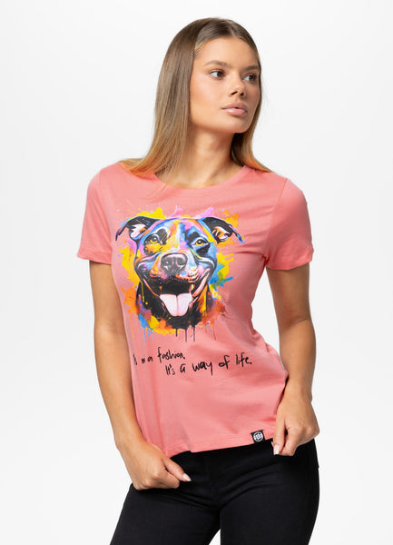 Damen T-Shirt WATERCOLOR - Korallenrot