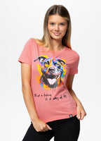 Damen T-Shirt WATERCOLOR - Korallenrot