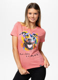 Damen T-Shirt WATERCOLOR - Korallenrot
