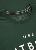 Men's T-Shirt Garment Washed USA CAL - Dark Green