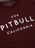 Men's T-Shirt Garment Washed USA CAL - Dark Burgundy