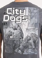Men's T-shirt CITY OF DOGS - graphite