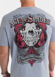 Herren T-Shirt Denim Washed ACE OF SPADES II - Blau