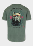 Men's Denim Washed MT. FUJI T-Shirt - Sage Green
