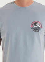 Herren T-Shirt Denim Washed OCEANSIDE - Blau