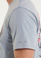 Herren T-Shirt Denim Washed OCEANSIDE - Blau