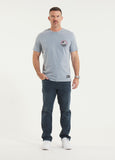 Herren T-Shirt Denim Washed OCEANSIDE - Blau