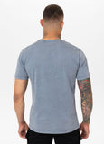 Men's Denim Washed T-Shirt OPEN BEACH - Light Blue
