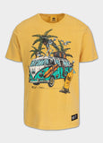 Men's T-Shirt Denim Washed OPEN BEACH - Yellow