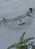 Men's Denim Washed T-Shirt OPEN BEACH - Light Blue
