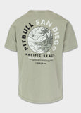 Men's t-shirt denim washed PLANET SURF - Dusty Salvia