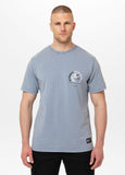 Men's Denim Washed T-Shirt PLANET SURF - Light Blue