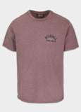 Herren T-Shirt Denim Washed Raw PACIFIC - Burgunder