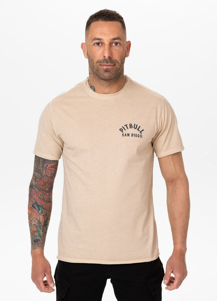 Men's T-Shirt Denim Washed Raw PACIFIC - Light Sand