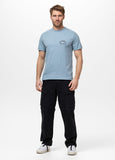Herren T-Shirt Denim Washed Raw PACIFIC - Hellblau