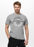 Herren T-Shirt Denim Washed Raw SKULL LOGO - Grau