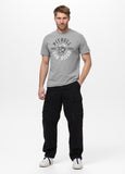 Herren T-Shirt Denim Washed Raw SKULL LOGO - Grau