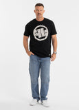 Herren T-Shirt Garment Washed SCRATCH - Schwarz