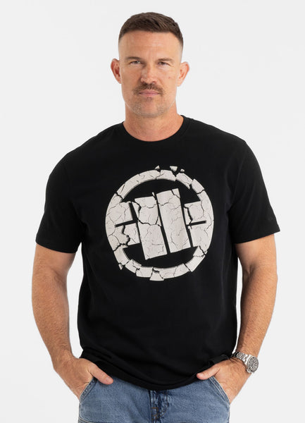 Herren T-Shirt Garment Washed SCRATCH - Schwarz
