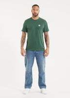 Men's T-Shirt Garment Washed SMALL LOGO - Olive Green