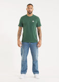 Men's T-Shirt Garment Washed SMALL LOGO - Olive Green