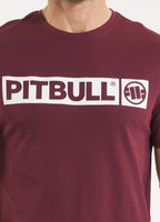 Herren T-Shirt HILLTOP - Dunkles Burgunderrot