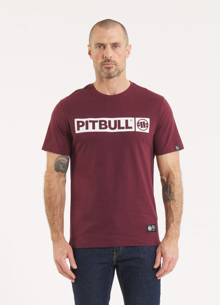 Herren T-Shirt HILLTOP - Dunkles Burgunderrot