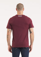 Herren T-Shirt HILLTOP - Dunkles Burgunderrot
