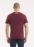 Herren T-Shirt HILLTOP - Dunkles Burgunderrot