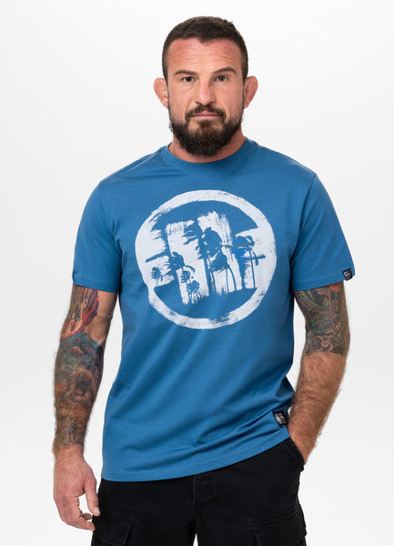 Herren T-Shirt LOGO PALMS - Blau
