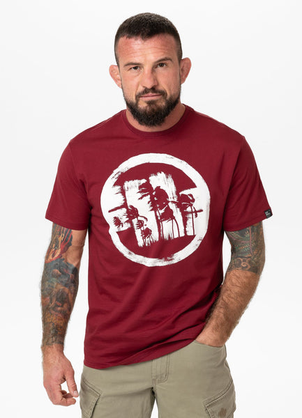 Men's T-Shirt LOGO PALMS - Burgundy