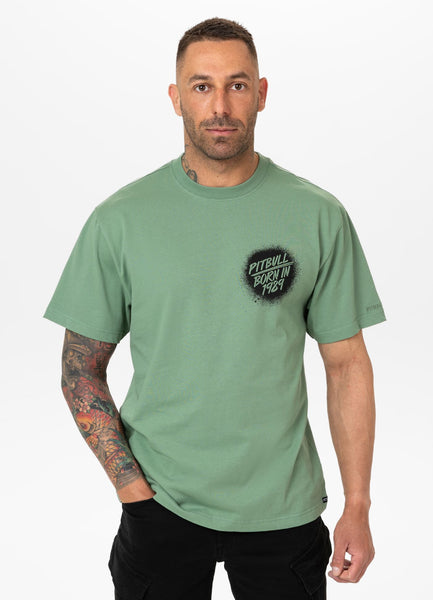 Herren T-Shirt Loose Fit GRAFFITI - Grün