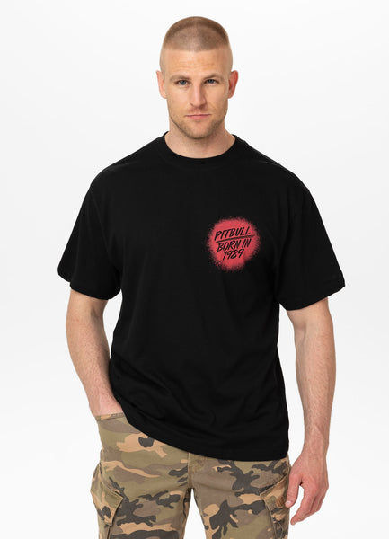 Herren T-Shirt Loose Fit GRAFFITI - Schwarz