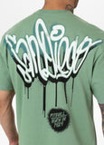 Herren T-Shirt Loose Fit GRAFFITI - Grün