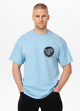 Men's Loose Fit T-Shirt GRAFFITI - Light Blue
