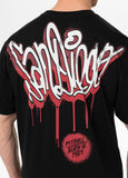 Herren T-Shirt Loose Fit GRAFFITI - Schwarz