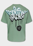 Herren T-Shirt Loose Fit GRAFFITI - Grün